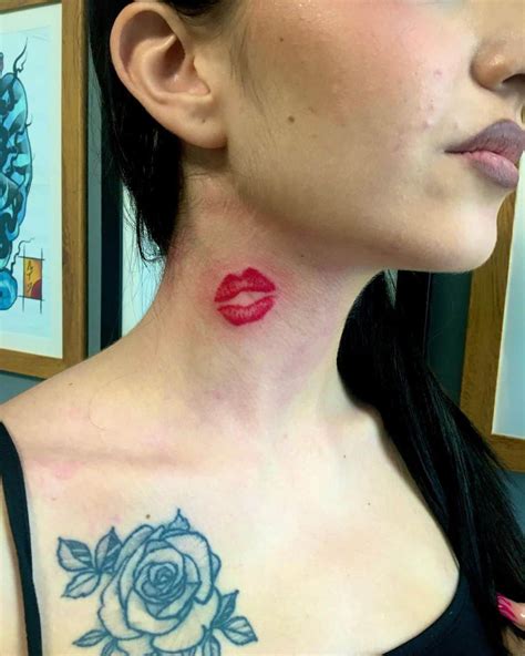 lips on the neck tattoo meaning